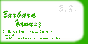 barbara hanusz business card